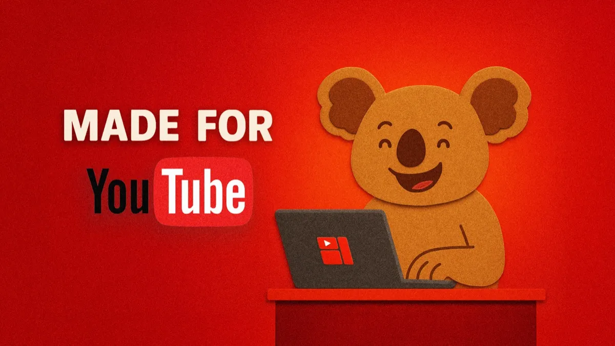 FocusTube koala mascot - your friendly companion for distraction-free YouTube browsing